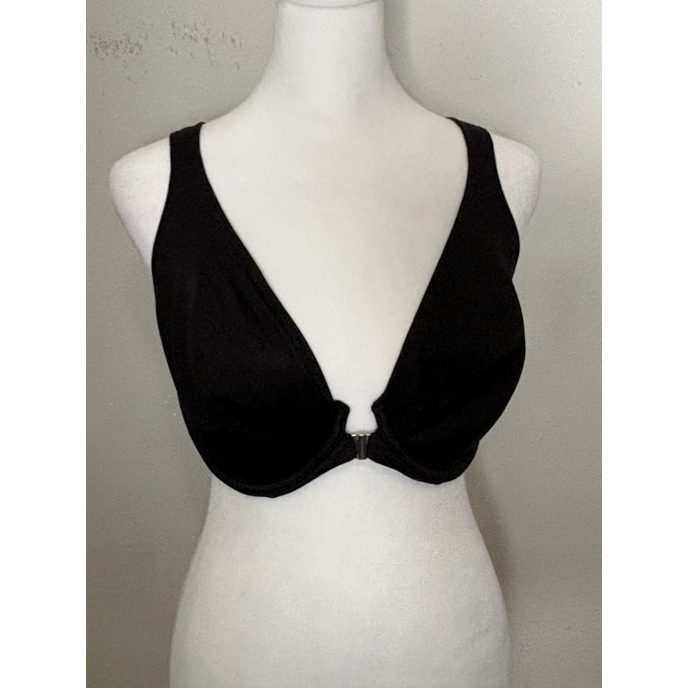 Delimira Posture Bra Black Front Closure X-Back Support Wire Free W698 34F